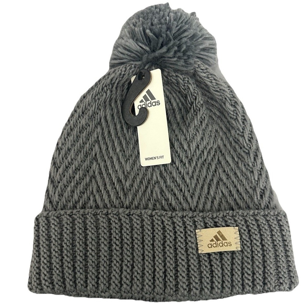 adidas Women's Heather Grey Twilight 4 Ballie Beanie (5157426) New